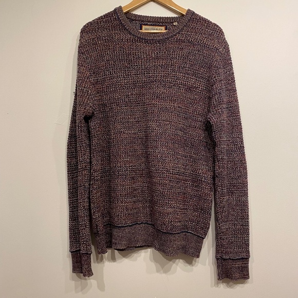Mantaray UK Knit Red and Blue Crew Neck Sweater Size Medium - Picture 1 of 5